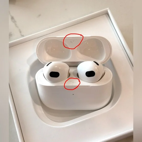 Apple AirPods 3rd Gen with Charging Cable, Case & USB Adapter